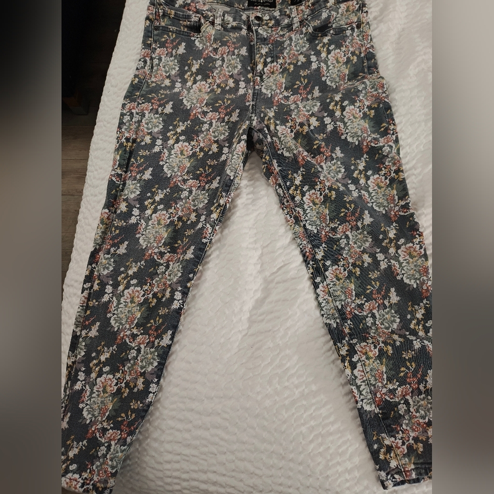 Lucky Brand Floral Skinny Jeans - Multicolor